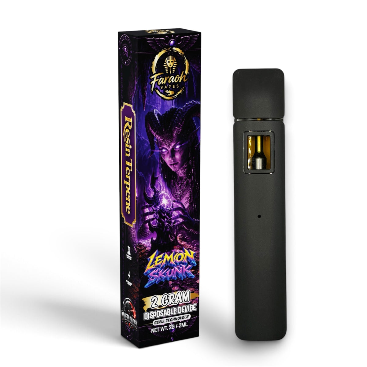 THCA-b live resin vape 50% full spectrum faraoh lemon skunk